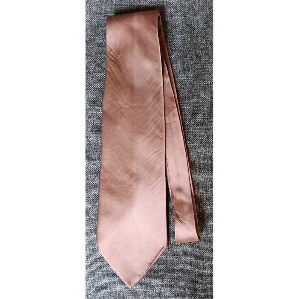 Tie 70s 80s 90s Y2K New Vintage Stock F Edwards Brown 4 Wide 58 Long